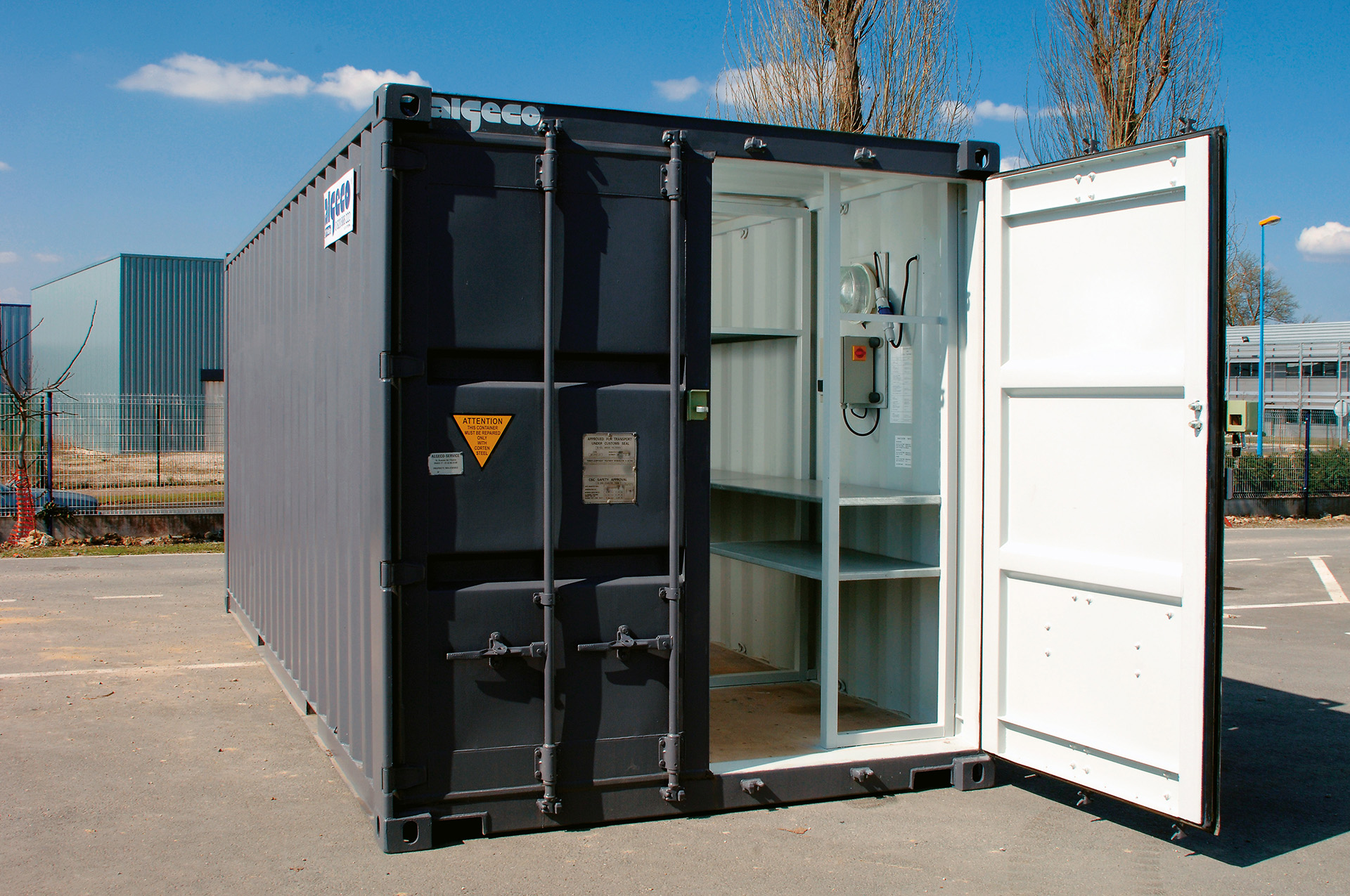 AlgecoStorage 20ft open deur wit